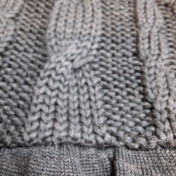 Babydoll  Cable Knit Dress Jumper Size M Empire Waist Chunky Cable Knit on Top - Picture 8 of 16